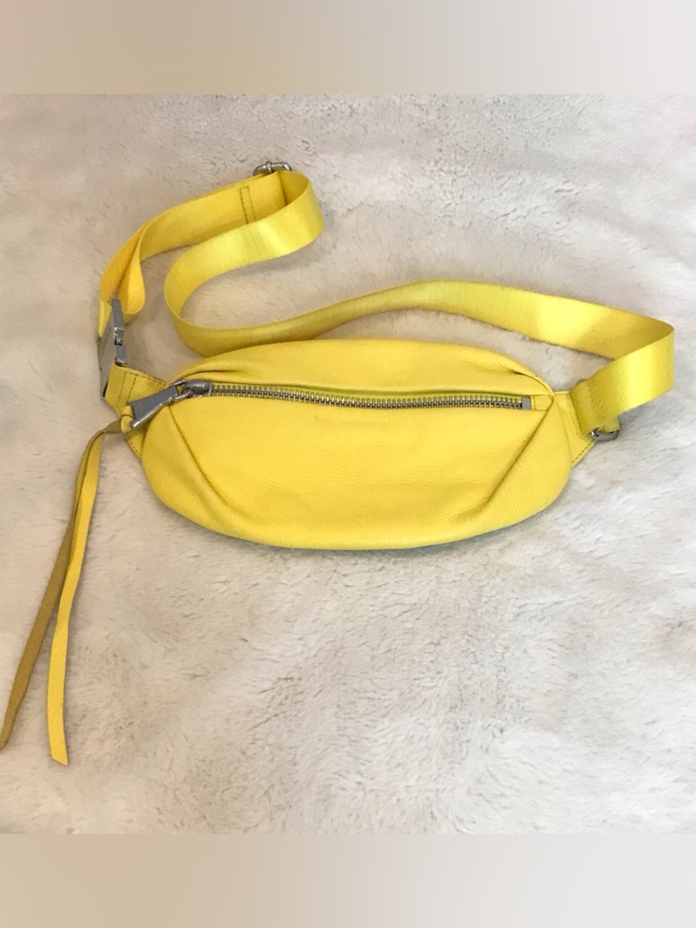 Aimee Kestenberg Milan Leather Covertible Bag in Lemon Yellow